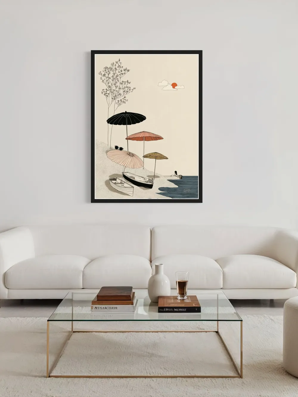 Plakat Parasol Parade - kolorowe parasole na plaży w letnim klimacie - obrazek 2
