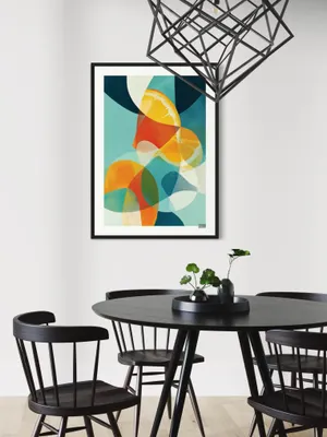 Plakat Citrus Splash - soczyste plastry pomarańczy w letnim klimacie - obrazek 2
