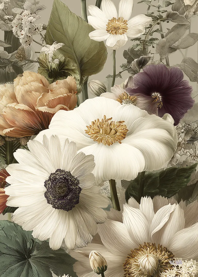 Ivory Petals — kremowe kwiaty z delikatnymi złotymi detalami