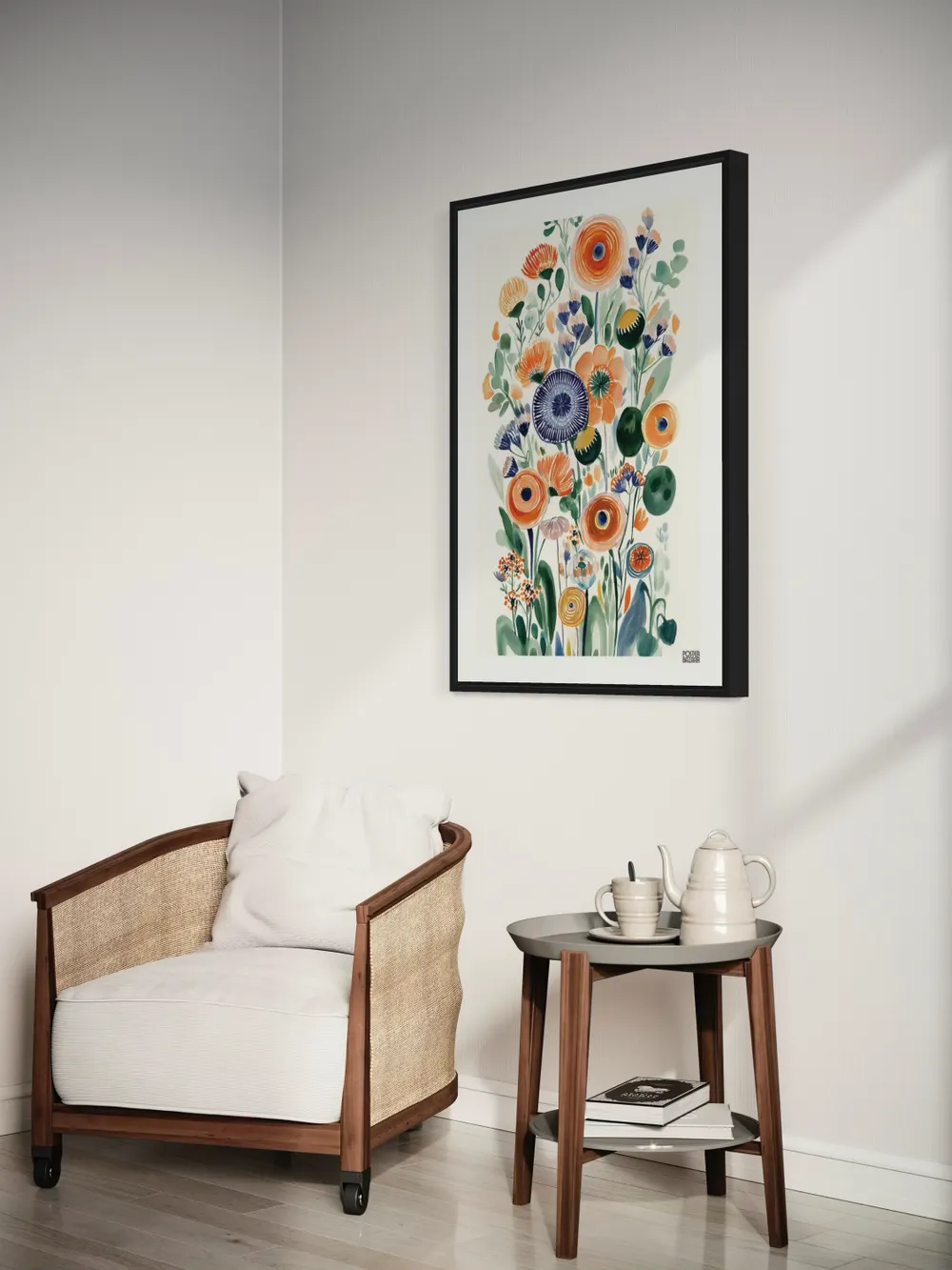 Plakat Vivid Bloom - plakat z abstrakcyjnym bukietem kolorowych kwiatów - obrazek 2