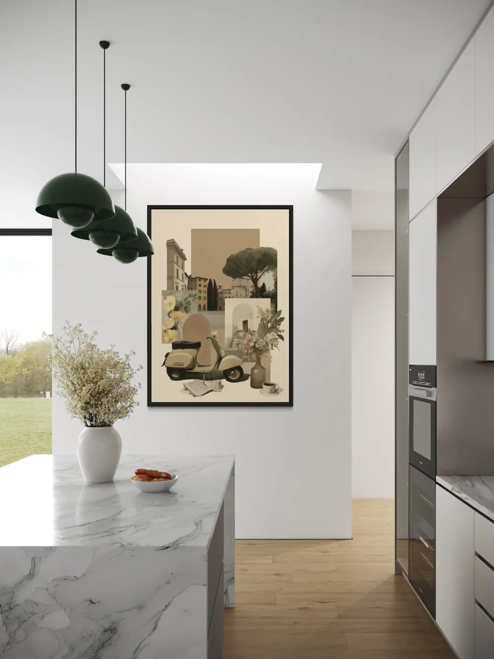 Plakat Italian Scooter - retro klimat włoskiego poranka - obrazek 2