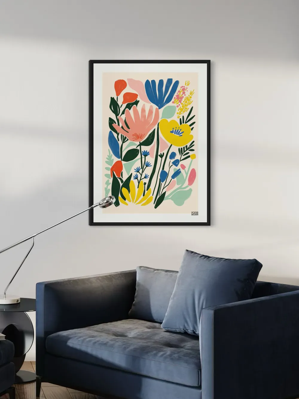 Plakat Vivid Garden - kolorowe kwiaty, jasne tło, radosny bukiet - obrazek 3
