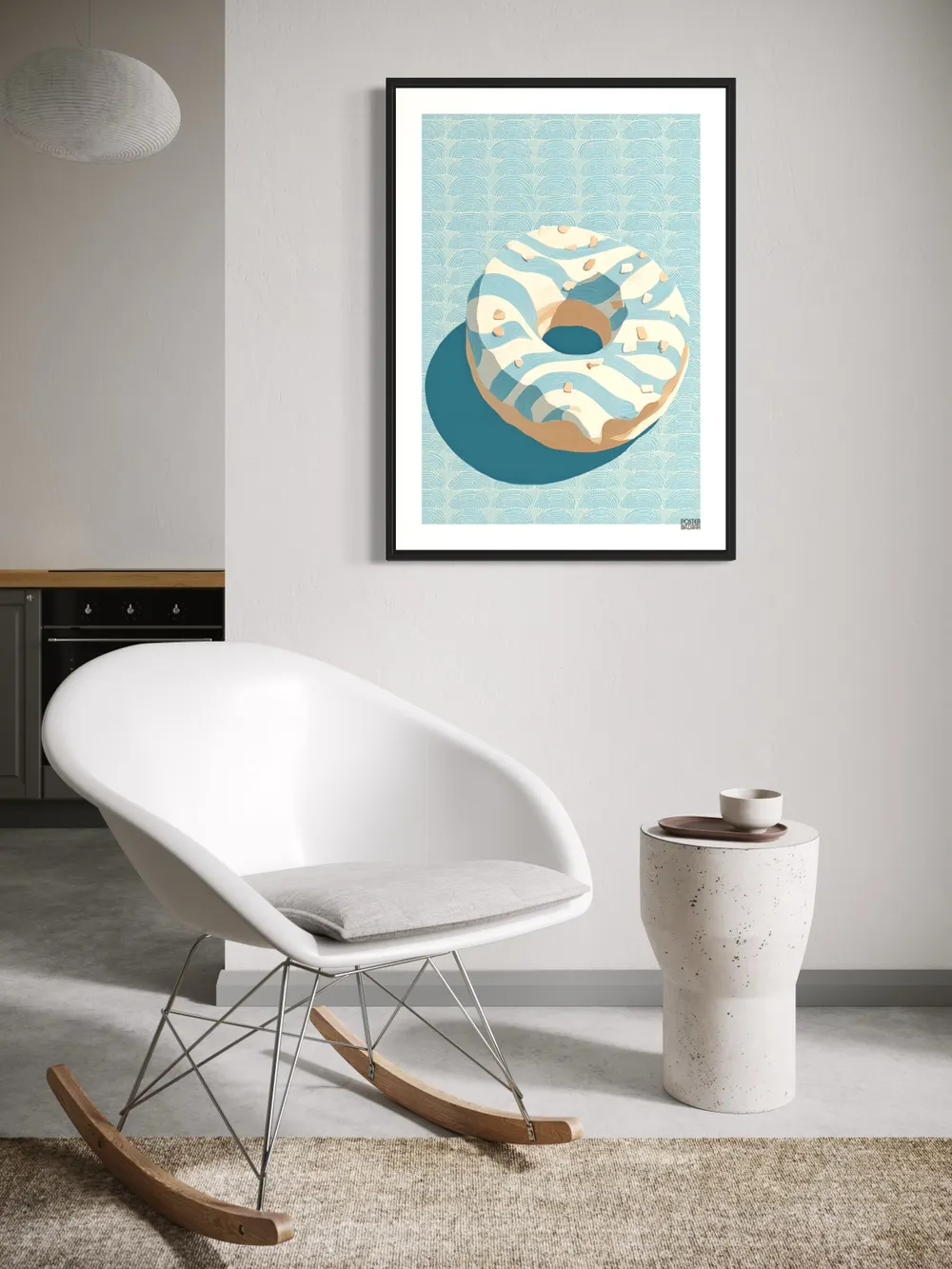 Plakat Minty Donut - donut z miętową polewą - obrazek 3