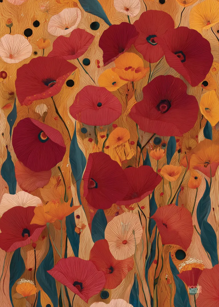 Scarlet Whispers — maki w czerwieniach i złotych tonach