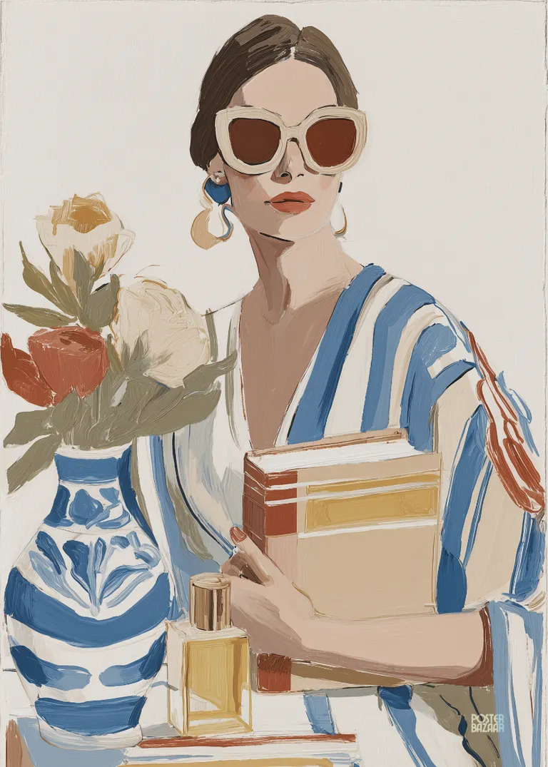 Chic Reader — stylowa kobieta z książkami