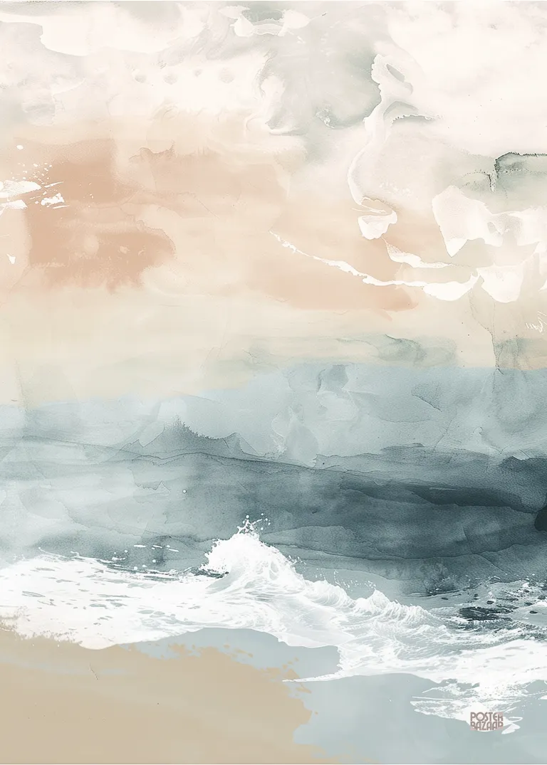 Ocean Dream — delikatna fala morska w pastelowych kolorach