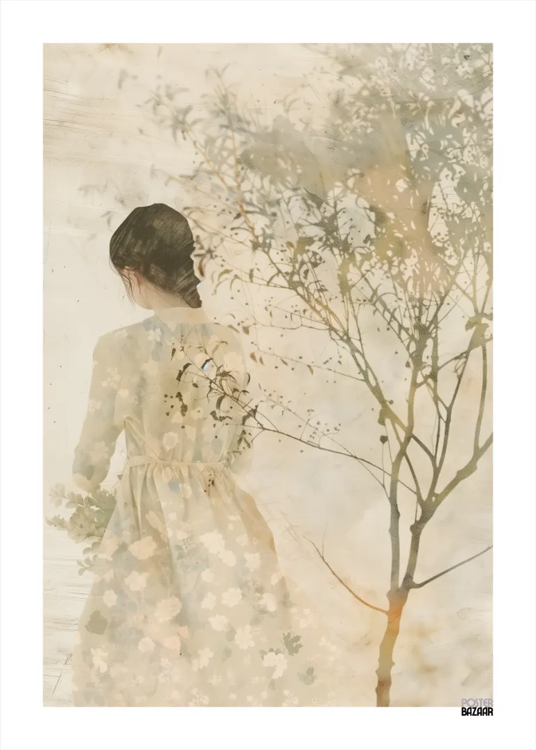 Dreamy Nature — delikatna dziewczyna w kwiecistej sukience
