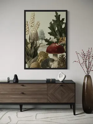 Plakat Woodland Companions - leśne zwierzęta i rośliny - obrazek 3