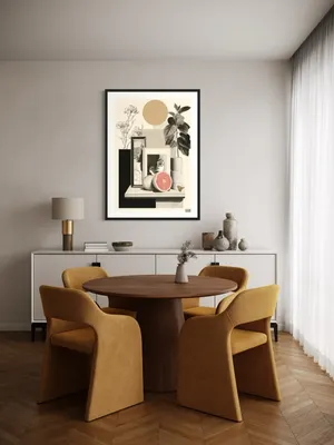 Plakat Modern Stilllife - nowoczesna martwa natura z różowym grejpfrutem - obrazek 2