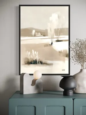 Plakat Muted Horizon - minimalistyczny krajobraz - obrazek 3