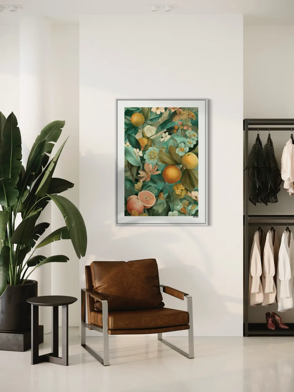 Plakat Citrus Bloom - soczyste owoce i bujne liście w tropikalnym klimacie - obrazek 3