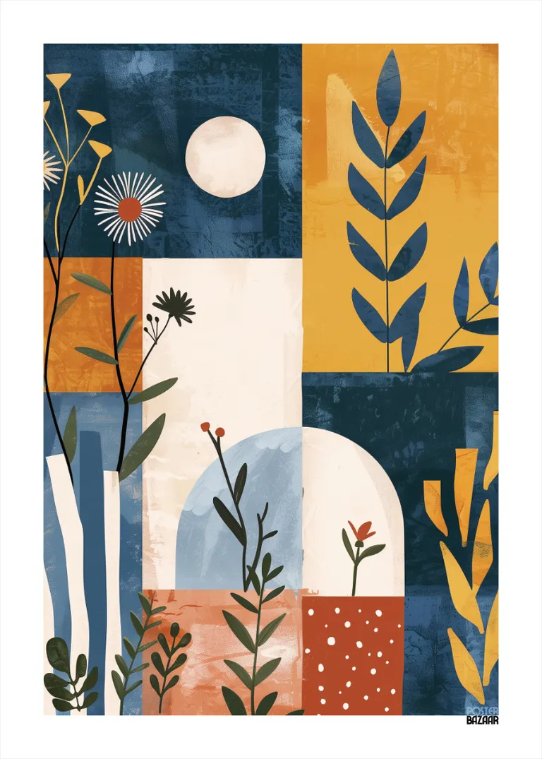 Botanical Abstract — roślinne motywy abstrakcyjne z intensywnymi kolorami