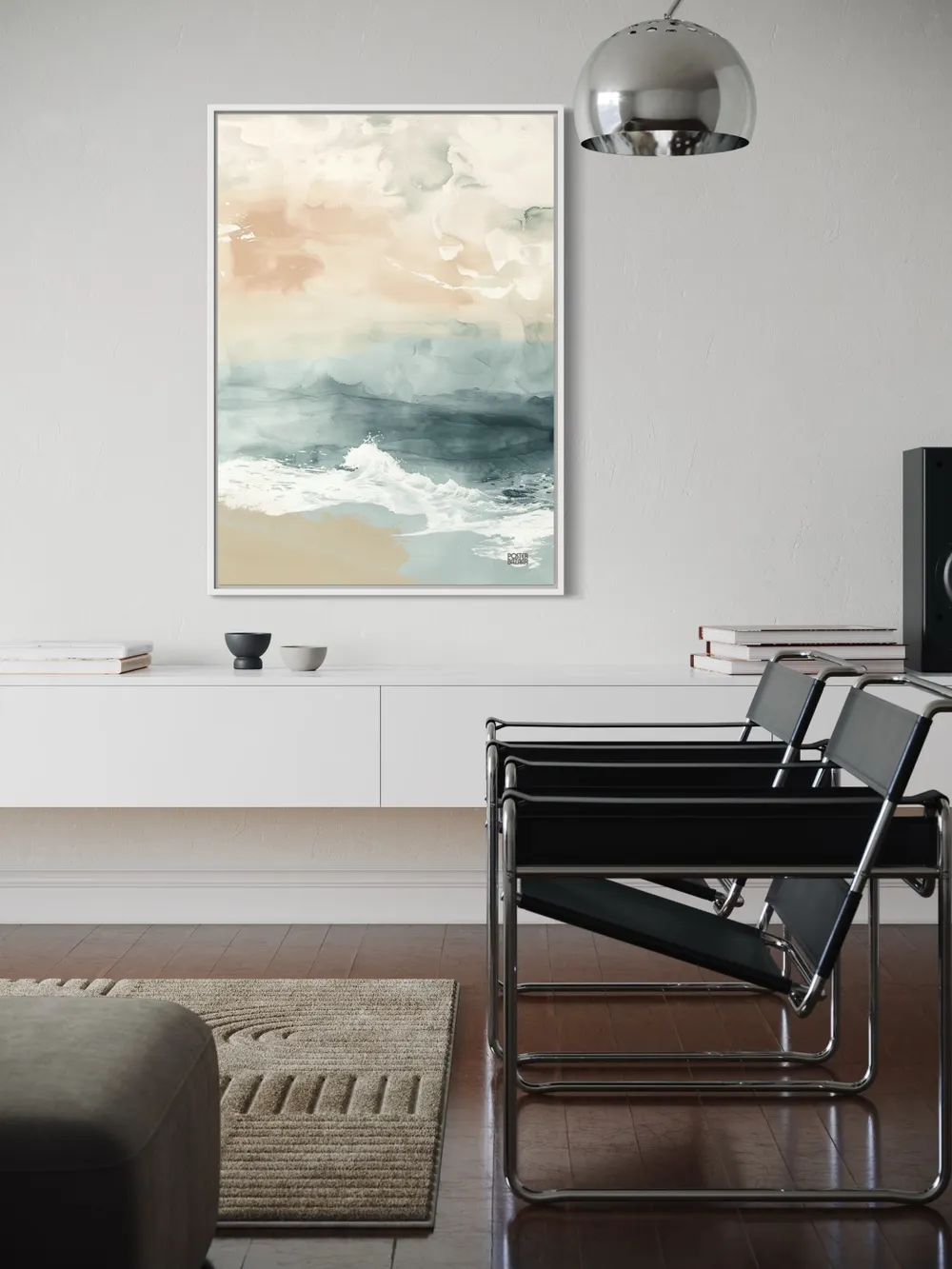 Plakat Ocean Dream - delikatna fala morska w pastelowych kolorach - obrazek 3