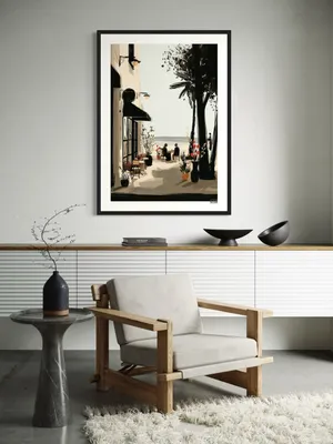 Plakat Cafe Vista - przytulna kawiarnia z widokiem na morze i plażę - obrazek 3