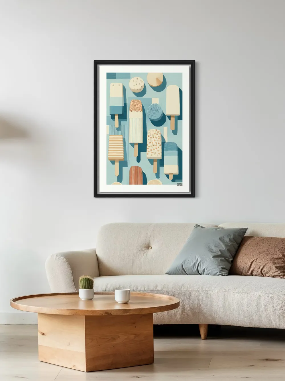 Plakat Summer Pops - lody na patyku w pastelowych barwach - obrazek 2