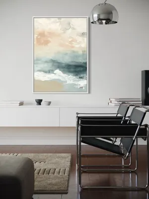 Plakat Ocean Dream - delikatna fala morska w pastelowych kolorach - obrazek 3