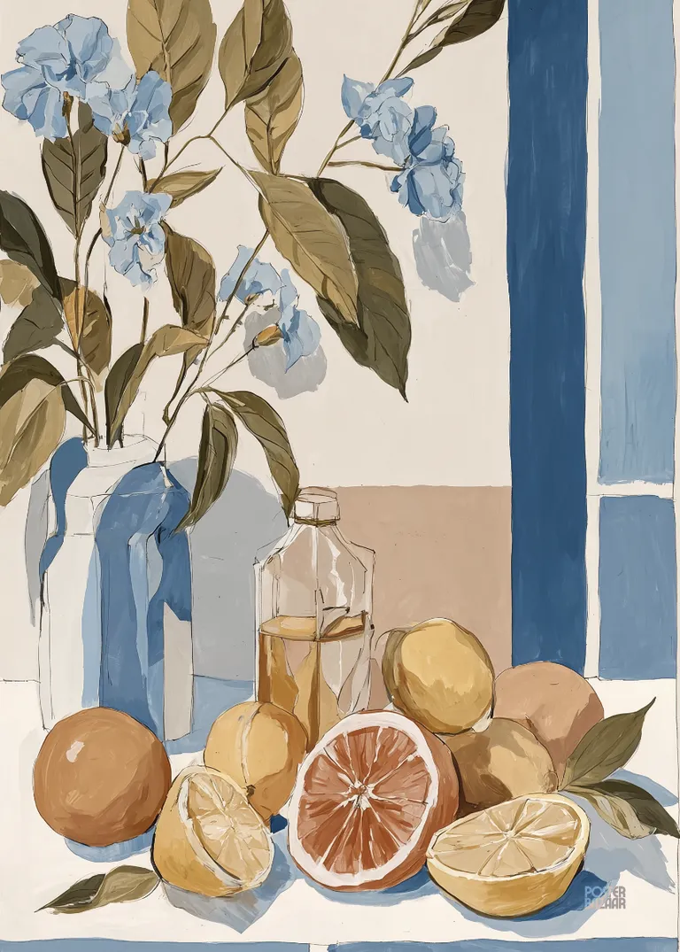 Citrus Window — cytrusy i kwiaty w jasnych barwach