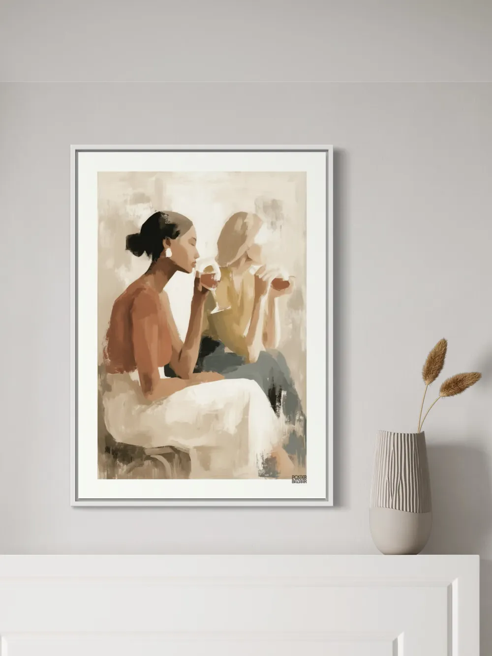 Plakat Wine Friends - luźny styl, ciepłe kolory - obrazek 2