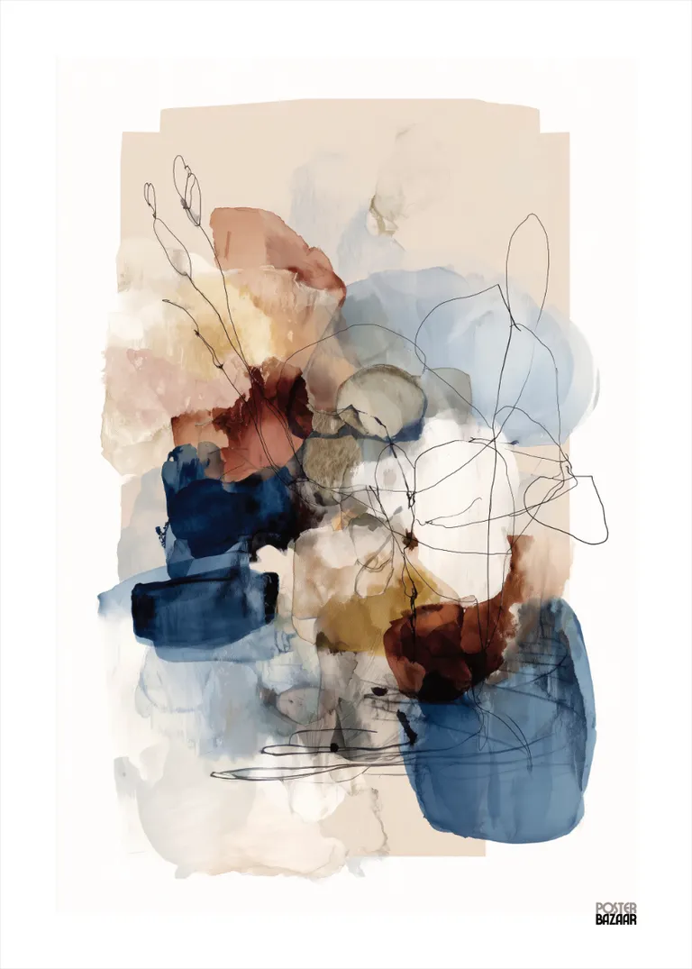 Abstract Flow — abstrakcyjne plamy w odcieniach niebieskiego