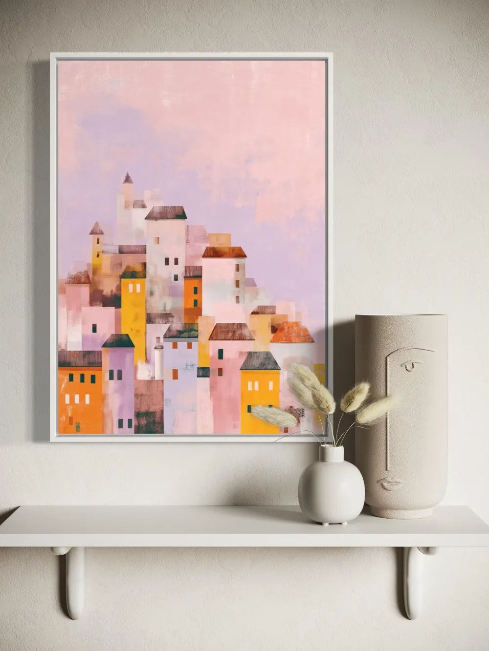 Plakat Colorful Town - kolorowe domki w pastelowych odcieniach - obrazek 3