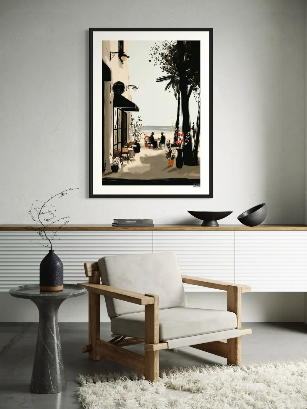 Plakat Cafe Vista - przytulna kawiarnia z widokiem na morze i plażę - obrazek 3