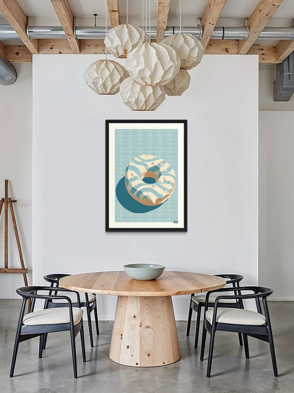 Plakat Minty Donut - donut z miętową polewą - obrazek 2