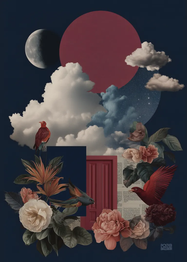 Dream Portal — surrealistyczna scena z księżycem i tajemniczymi drzwiami
