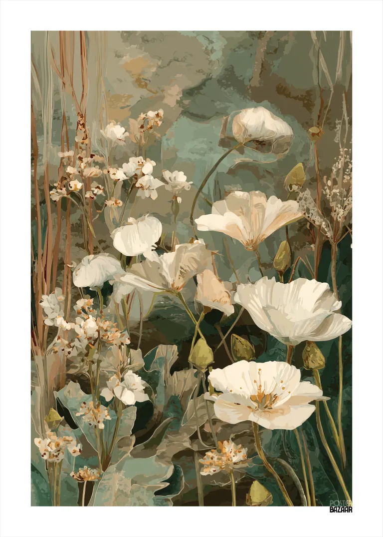 Wildflowers Harmony — delikatna łąka białych i kremowych kwiatów