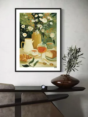 Plakat Breakfast Harmony - ciepła scena śniadaniowa - obrazek 3