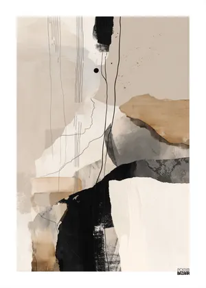 Plakat Layered Silence - abstrakcyjna cisza i harmonia