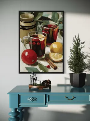 Plakat Spiced Citrus Brew - plakat z ciepłym naparem cytrusowym i cynamonem - obrazek 2